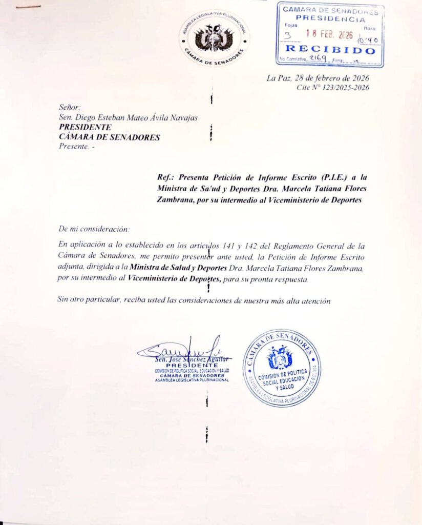 Carta senador comisión