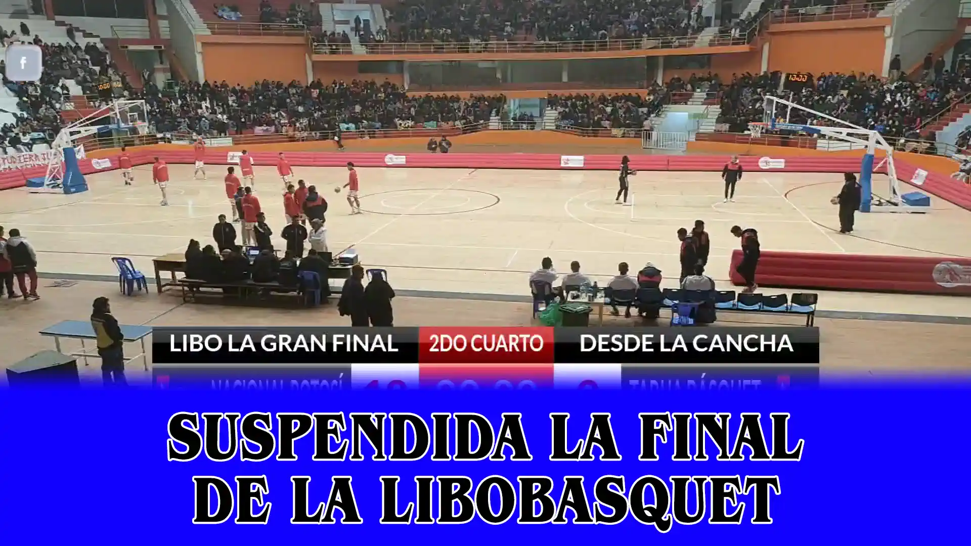 Un sabotaje al internet del coliseo de Potosí suspende la final de la Libobásquet para mañana